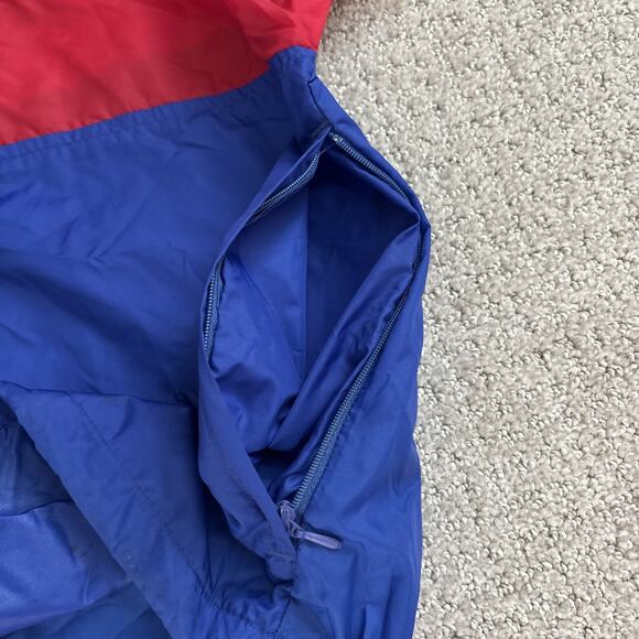 Nike Windbreaker Jacket 90s Red Blue Men Sz M Colorblock Full Zip Lightweight - Picture 9 of 13